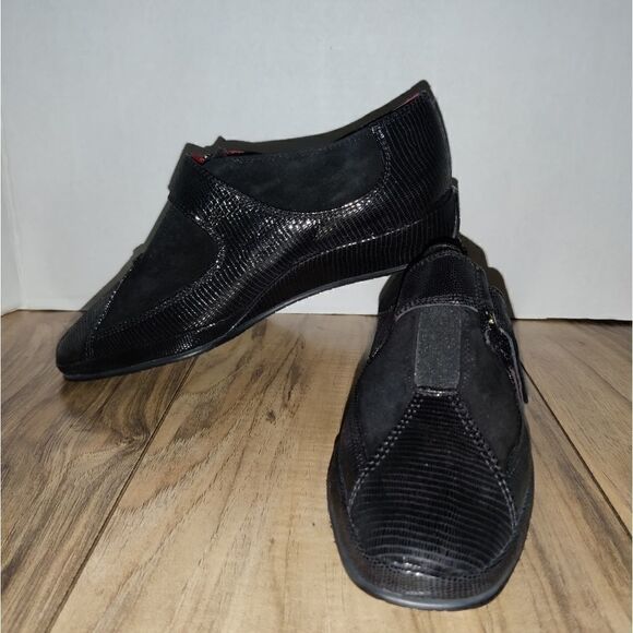 AMALFI BY RANGONI EGADI MONK-STRAP Moccassin Shoes Size: 5M Color Black - Picture 8 of 9